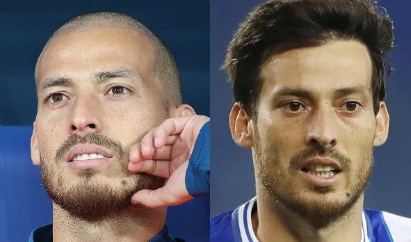 Imagen de antes y después del trasplante capilar de David SIlva