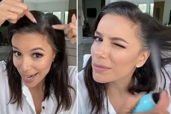 Eva Longoria haciéndose tratamientos en el cabello
